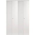 White Solid Core MDF Interior Closet Bi-Fold Door with Matching Trim W15782