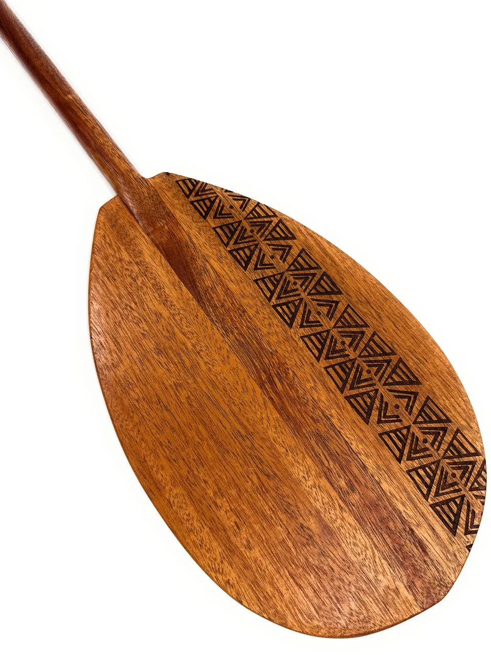 Koa Paddle 32 inch T-Handle with Etched Tapa Design G503