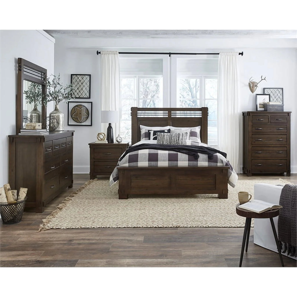 Wood Drawer Dresser & Mirror R3306