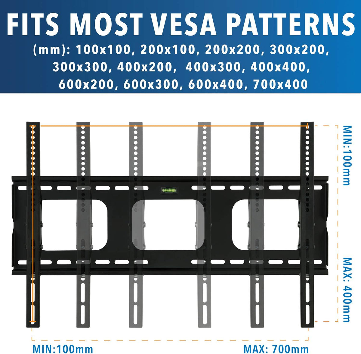 Tilt TV Wall Mount Bracket for Flat Screens, 32” – 65”, Black A179224