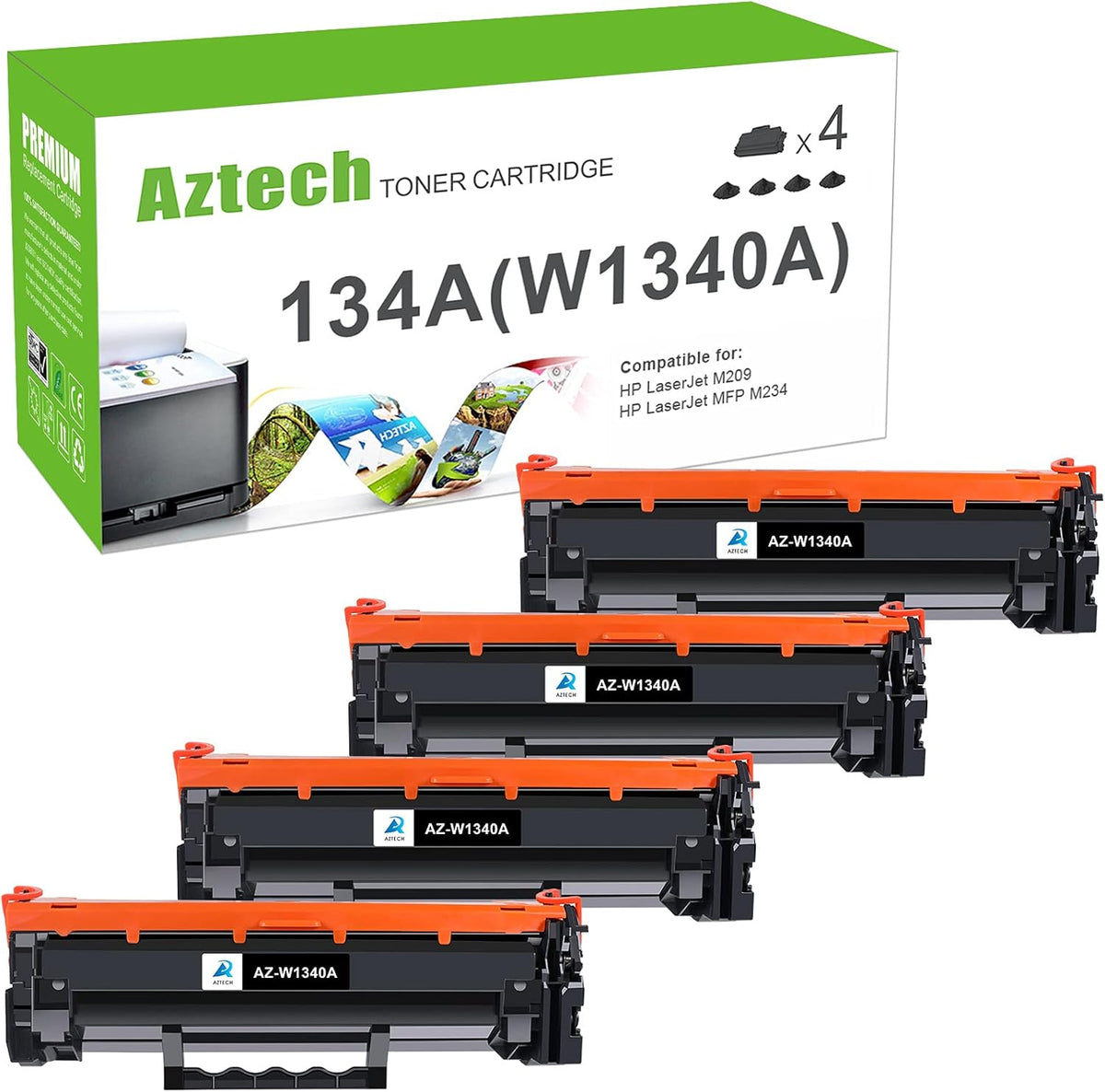 Black 4-Pack Toner Cartridge J520