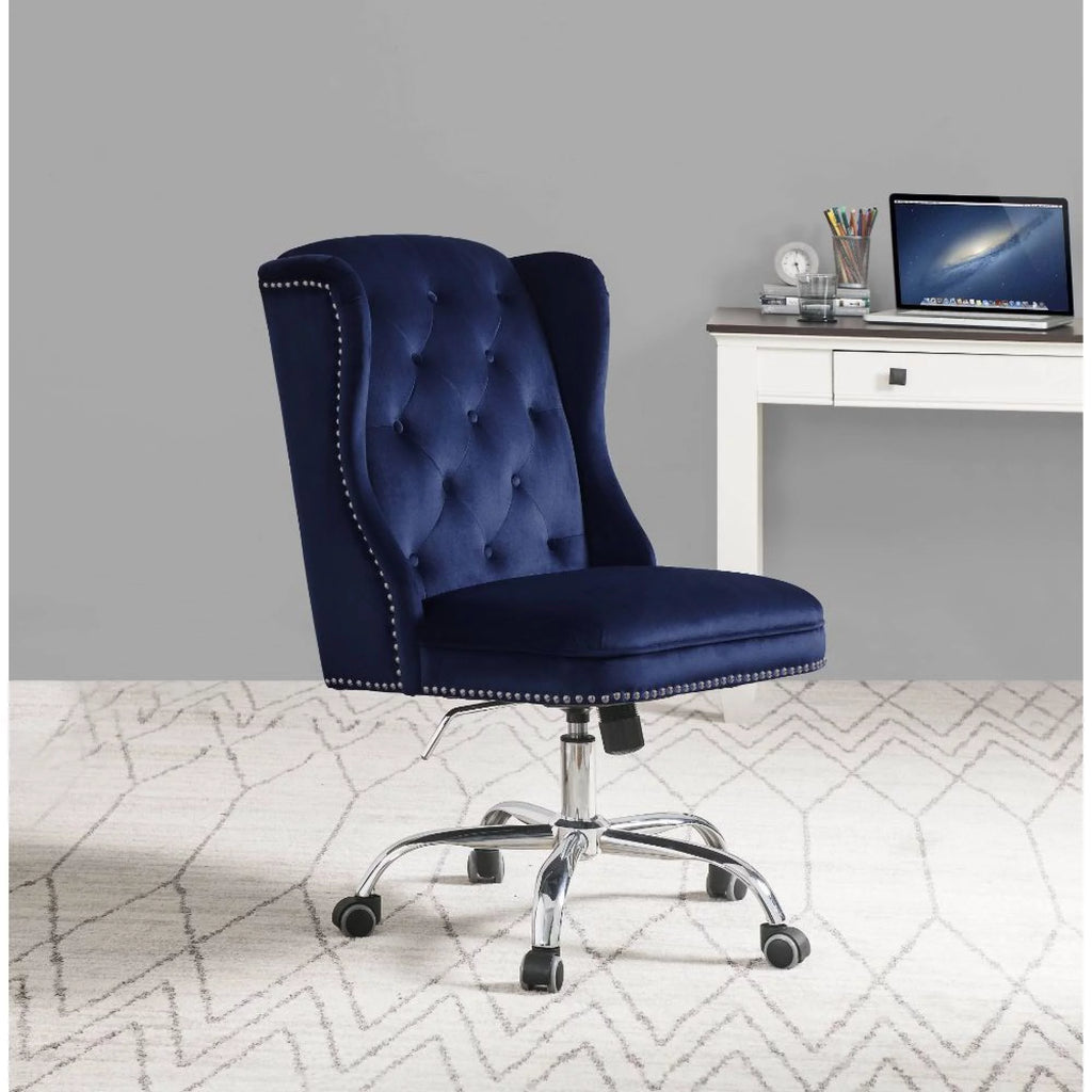 Midnight Blue Velvet Office Chair H830367
