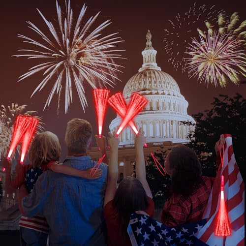 60 PCS White Fiber Optic LED Light Up Wands with 3 Flashing Modes Q70282