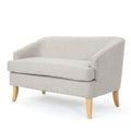 Beige Fabric Loveseat L8319