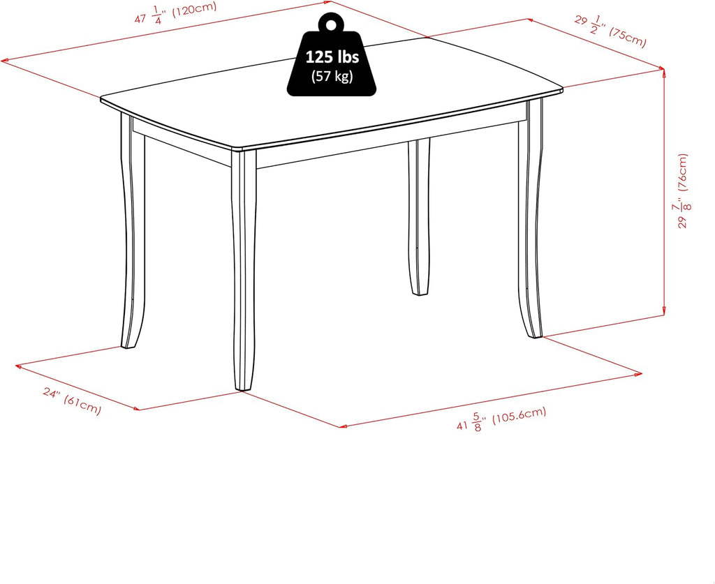 Walnut 5-Pc Dining Table with 4 Chairs K549667