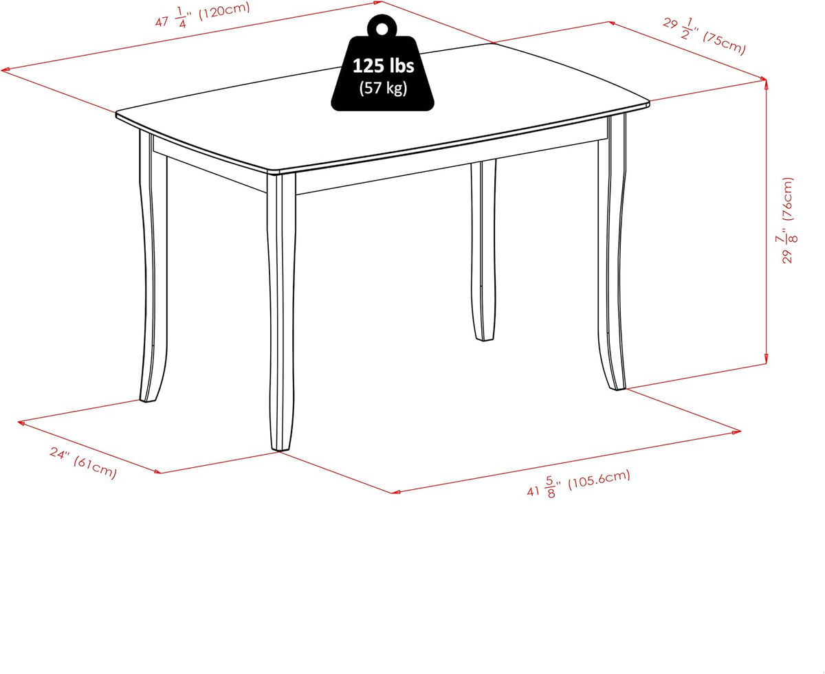 Walnut 5-Pc Dining Table with 4 Chairs K549667