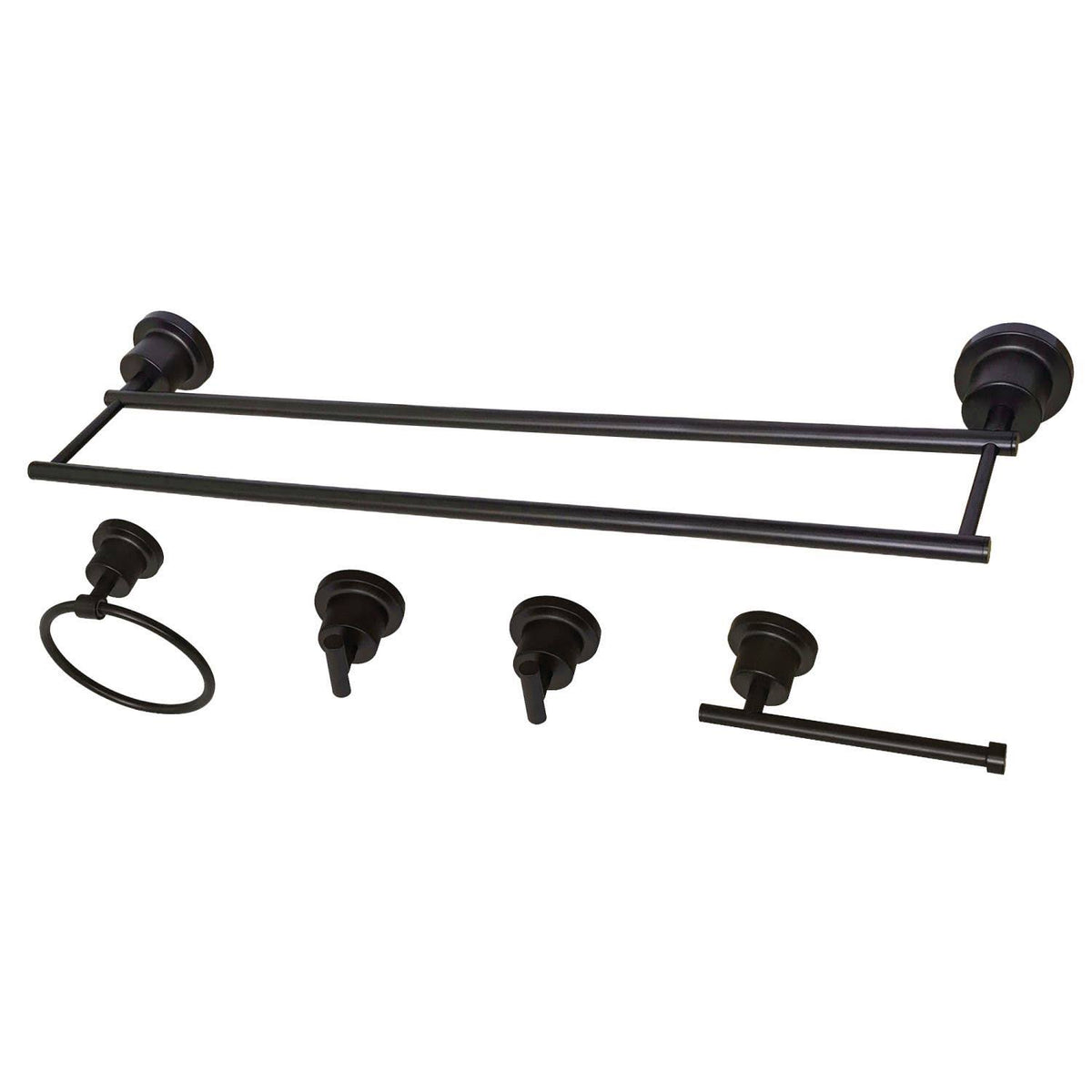 5 Piece Oil Rubbed Bronze Bathroom Accessory Set J206