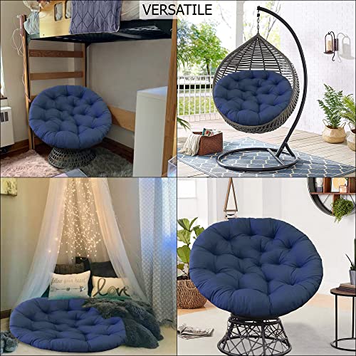 Black 100% Cotton Duck Fabric Papasan Chair Cushion A118