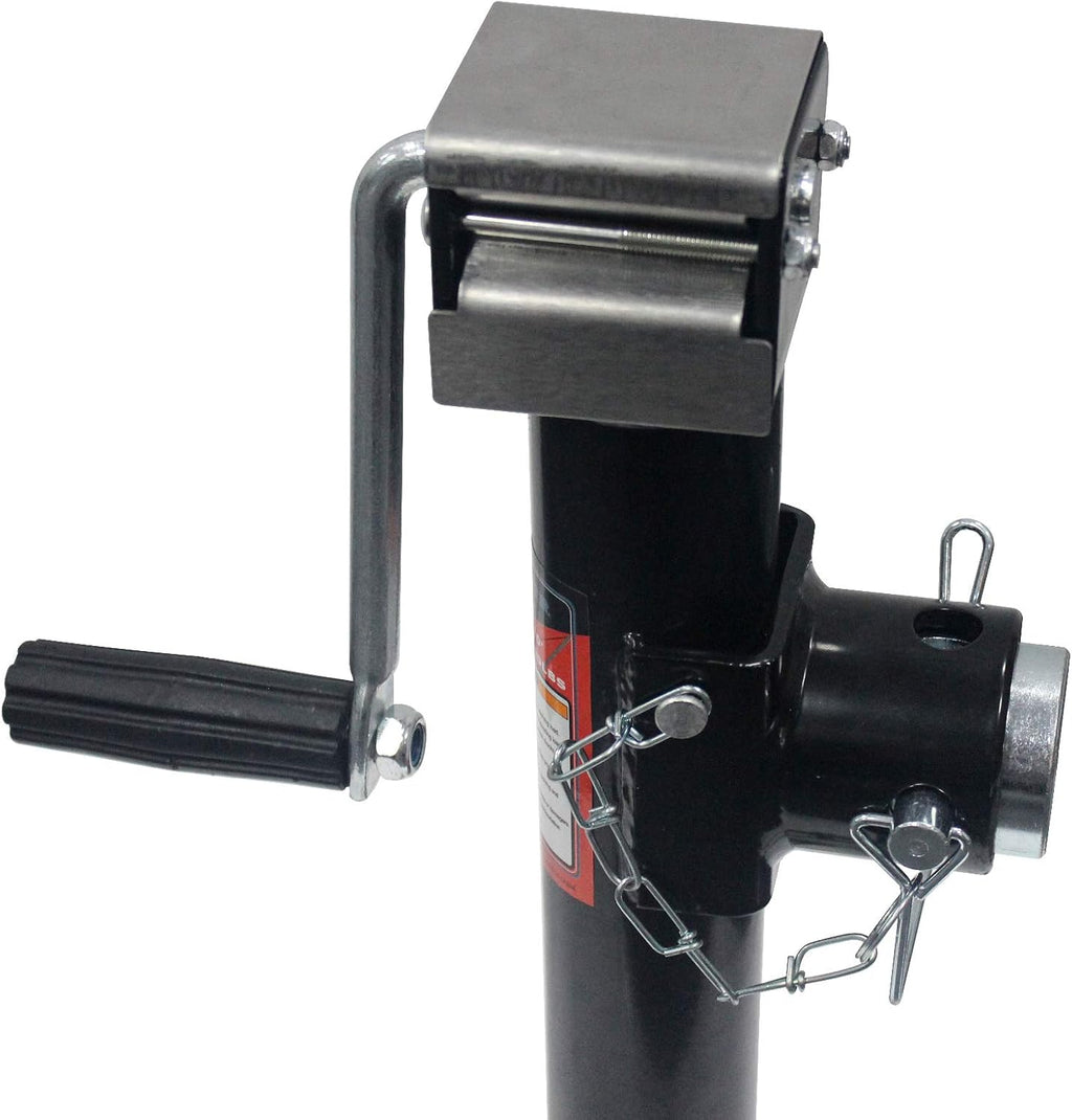 Side Wind Weld-On Pipe-Mount Swivel Trailer Jack 5000 lbs 10 Inches Vertical Travel A3 Steel Pack of 2 T93176