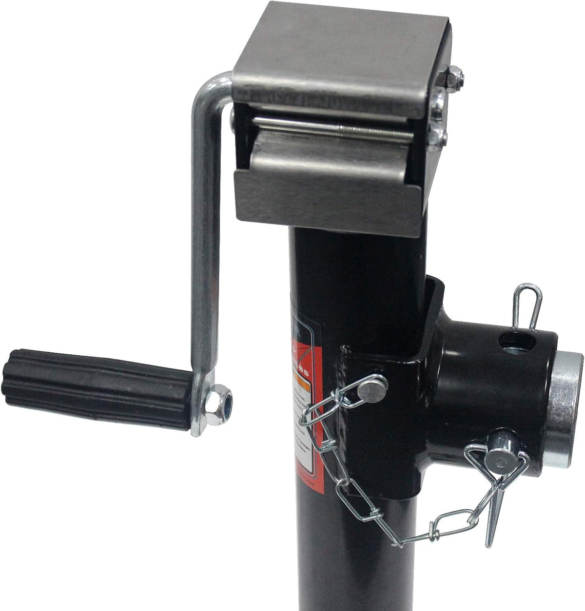 Side Wind Weld-On Pipe-Mount Swivel Trailer Jack 5000 lbs 10 Inches Vertical Travel A3 Steel Pack of 2 T93176