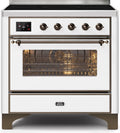 White Induction Range with Electric Oven Y7750