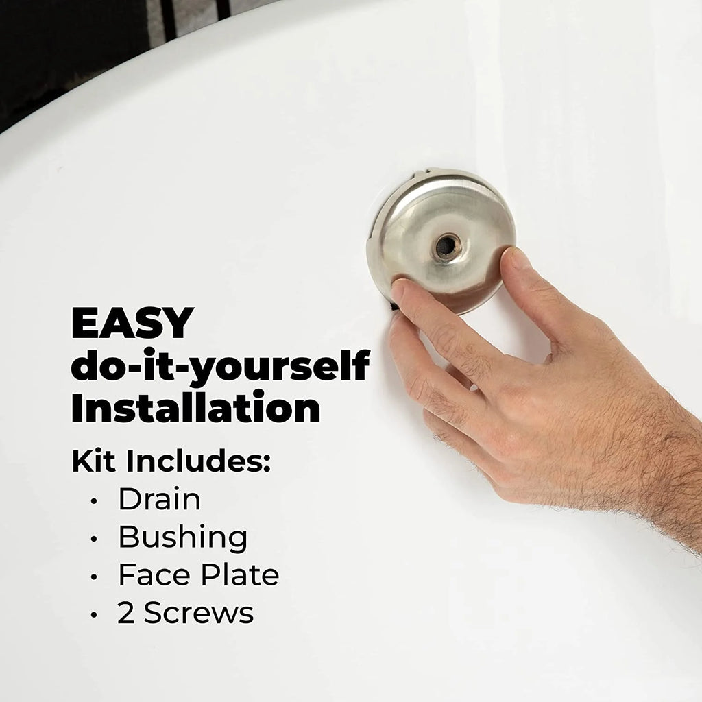 Brushed Nickel Bathtub Drain Assembly Conversion Kit I804437