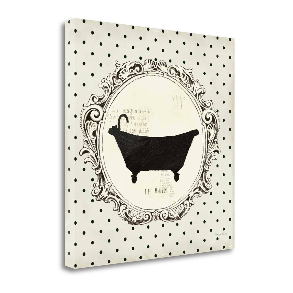 20x22 Cartouche Bath Giclee Print J257