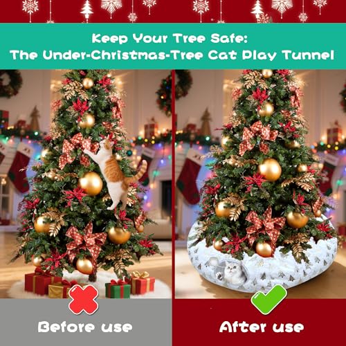 Christmas Snowflake Print Cat Tunnel K22652