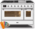 48 Dual Fuel Propane Gas Range with Chrome Trim P107