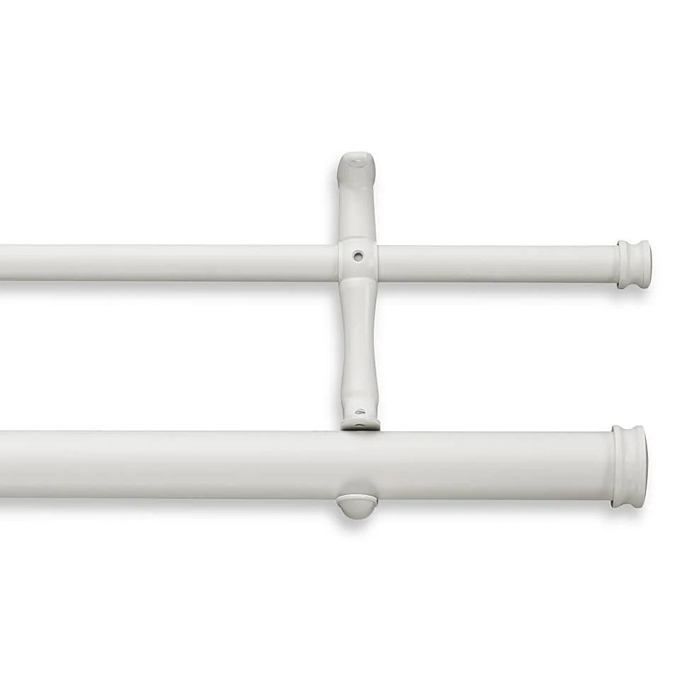 Satin White Double Drapery Rod I956881