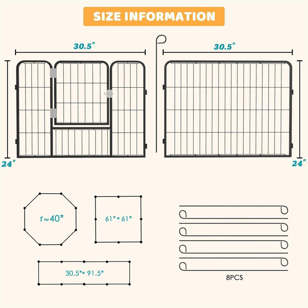 Heavy Duty Metal Dog Playpen O711
