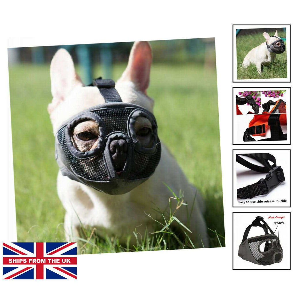 Adjustable Breathable Mesh Short Snout Dog Muzzle V989