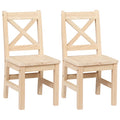 Solid Hard Wood X Back Kids Chair Set of 2 T3408