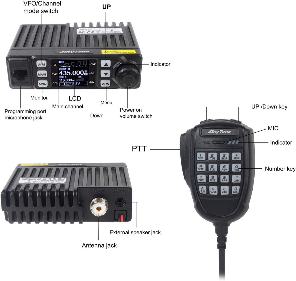 Mini Size Dual Band Transceiver Mobile Radio VHF/UHF Two Way Radio L211750
