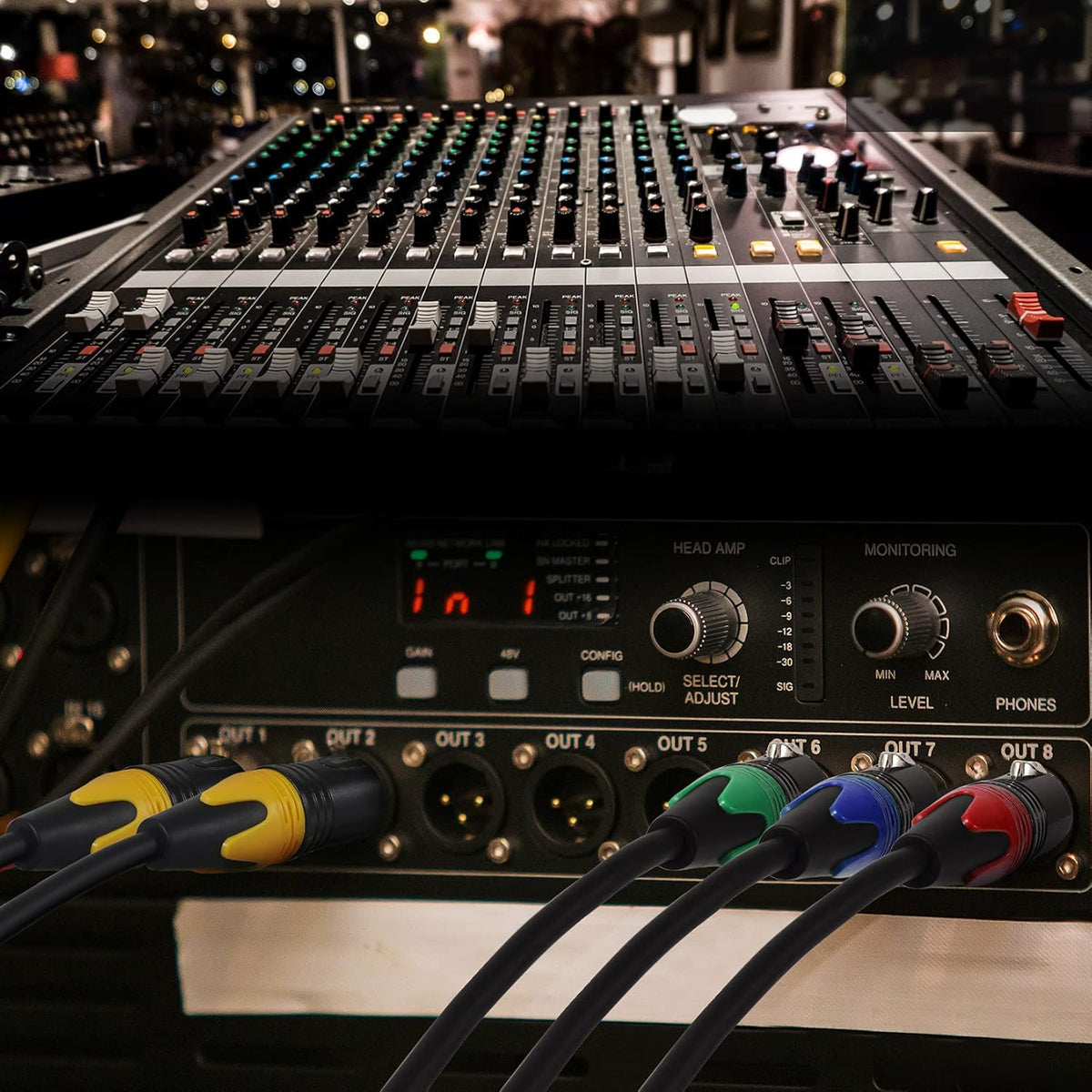 25ft 4 Pack XLR Microphone Cables N496