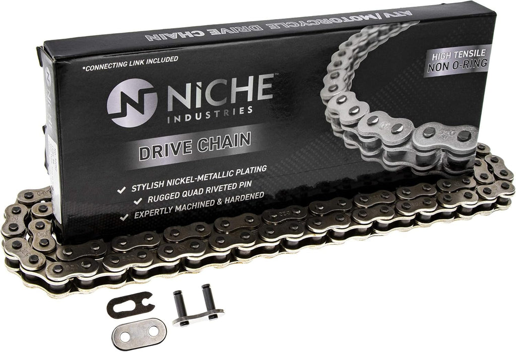 Drive Sprocket Chain Combo Front 16 Rear 45 Tooth 520NZ Standard 114 Links Pack of 2 Y737