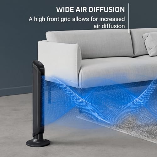 Pedestal Fan, 65 Inches, Ultra Quiet, Oscillating, Portable, 3 Speeds, Digital Control, Black Y757153