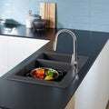 Chrome Single Lever Kitchen Faucet with Pull-Out Spray O578