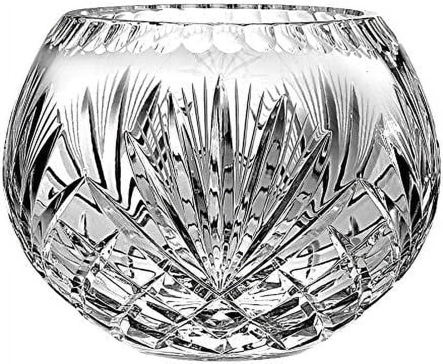 Hand Cut Crystal Rose Bowl 8" Z85000