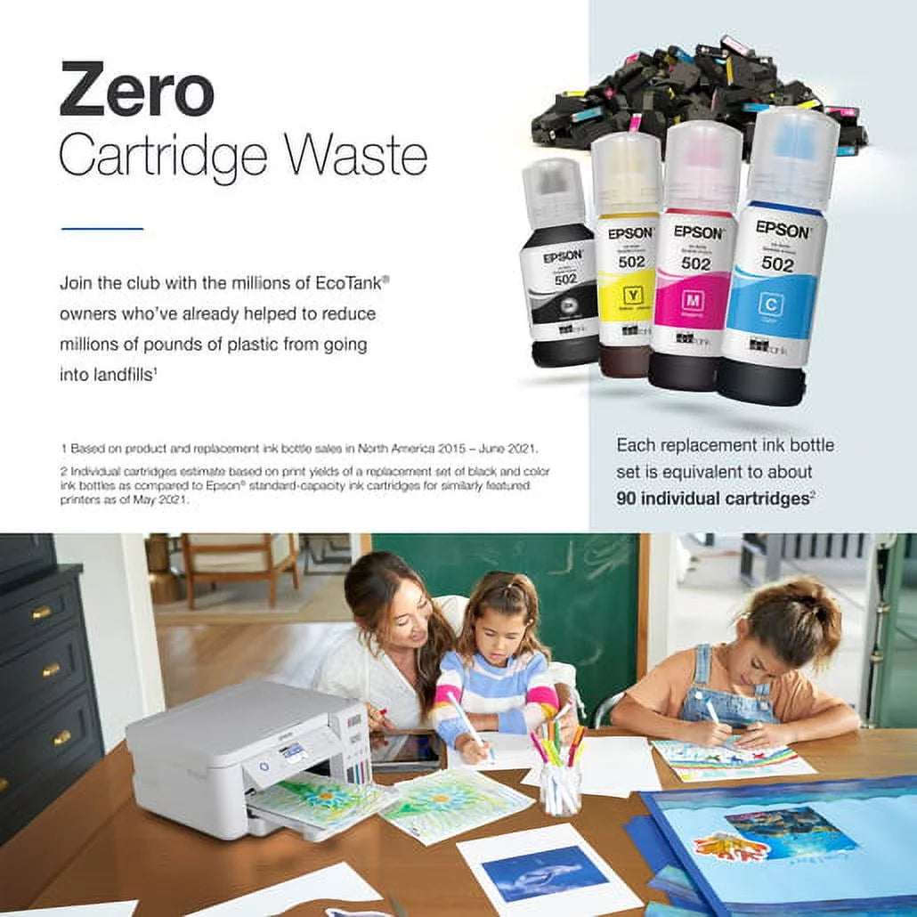 EcoTank ET-3830 Wireless Color All-in-One Supertank Printer with Scan, Copy, Auto 2-sided Printing and Ethernet X565