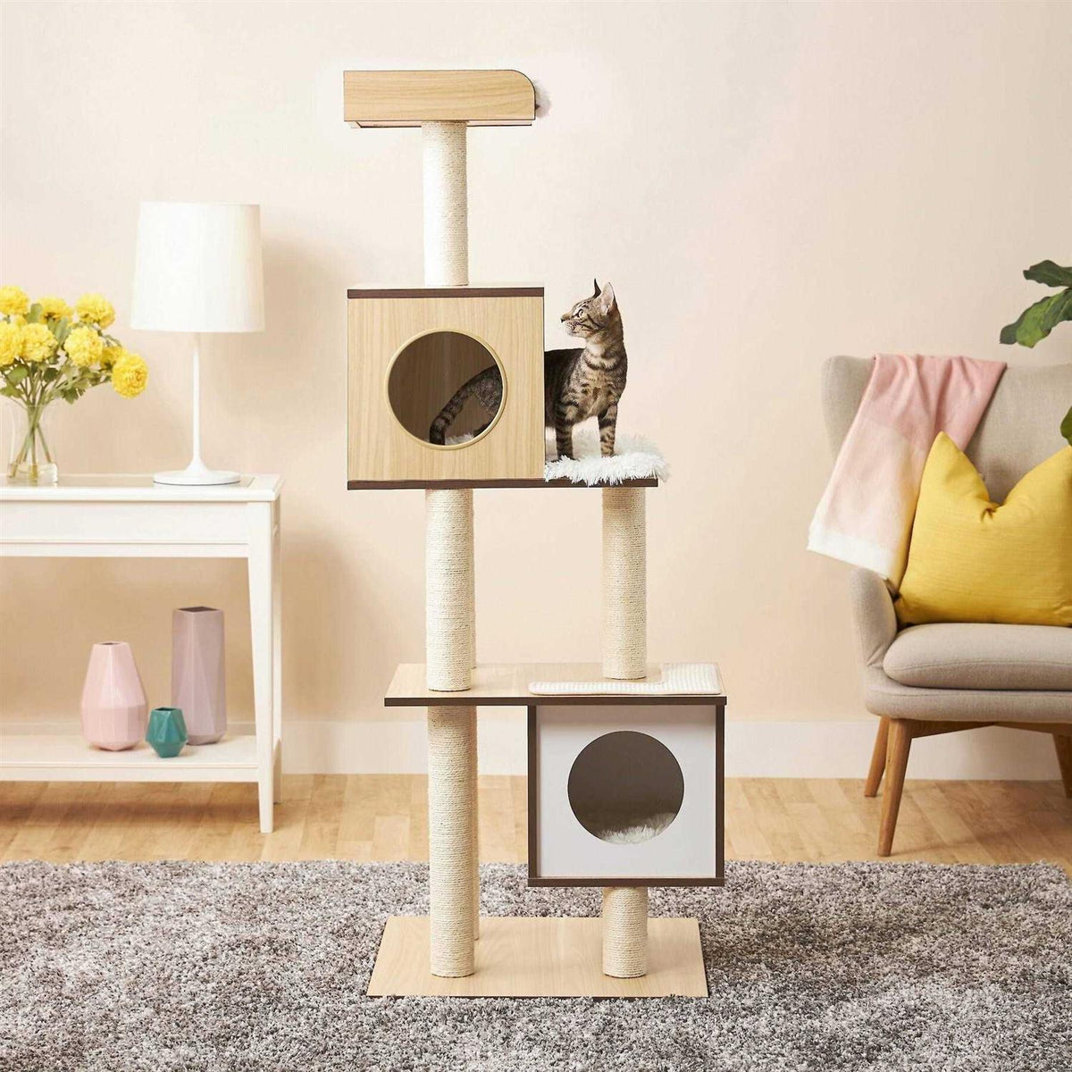 62-in Modern Cat Tree Condo E440475