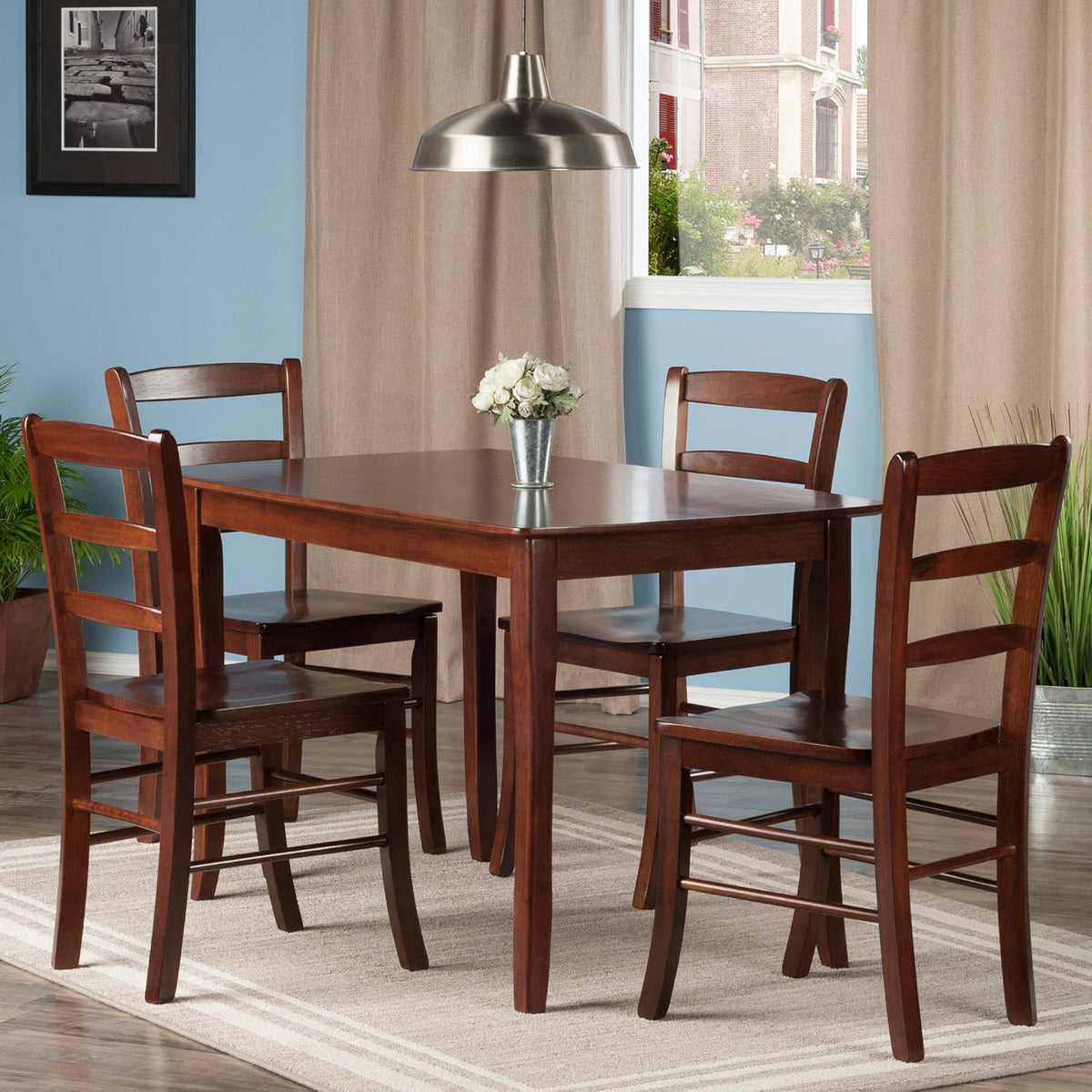 Walnut 5-Pc Dining Table with 4 Chairs K549667