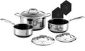 6-Piece Nonstick Pot Set with Tempered Glass Lids W460748