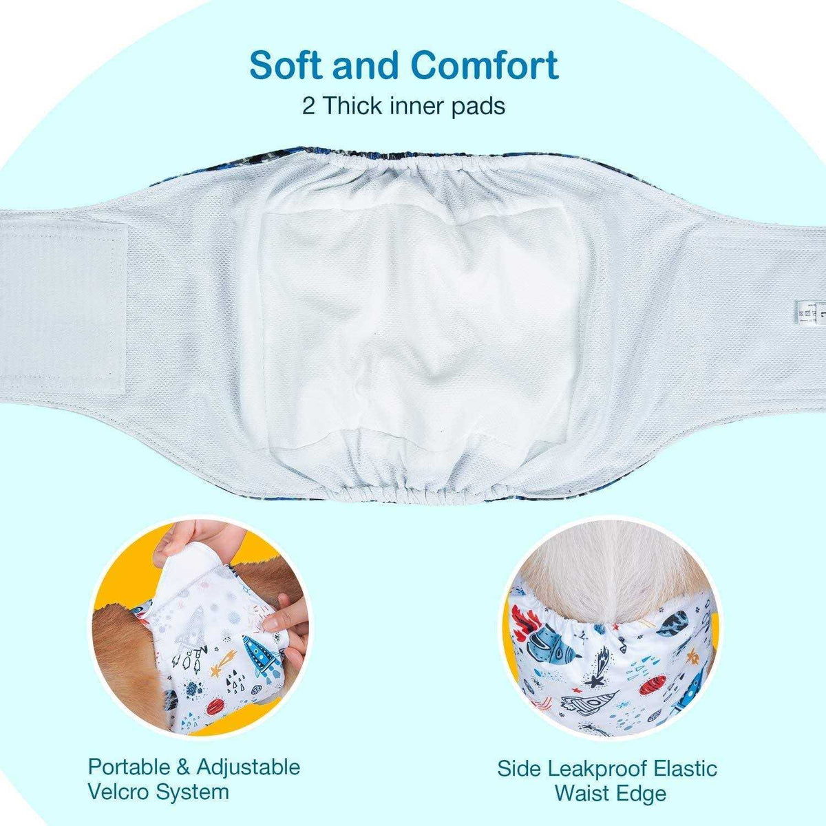 Washable Dog Diapers Male Dog Belly Bands Z24199