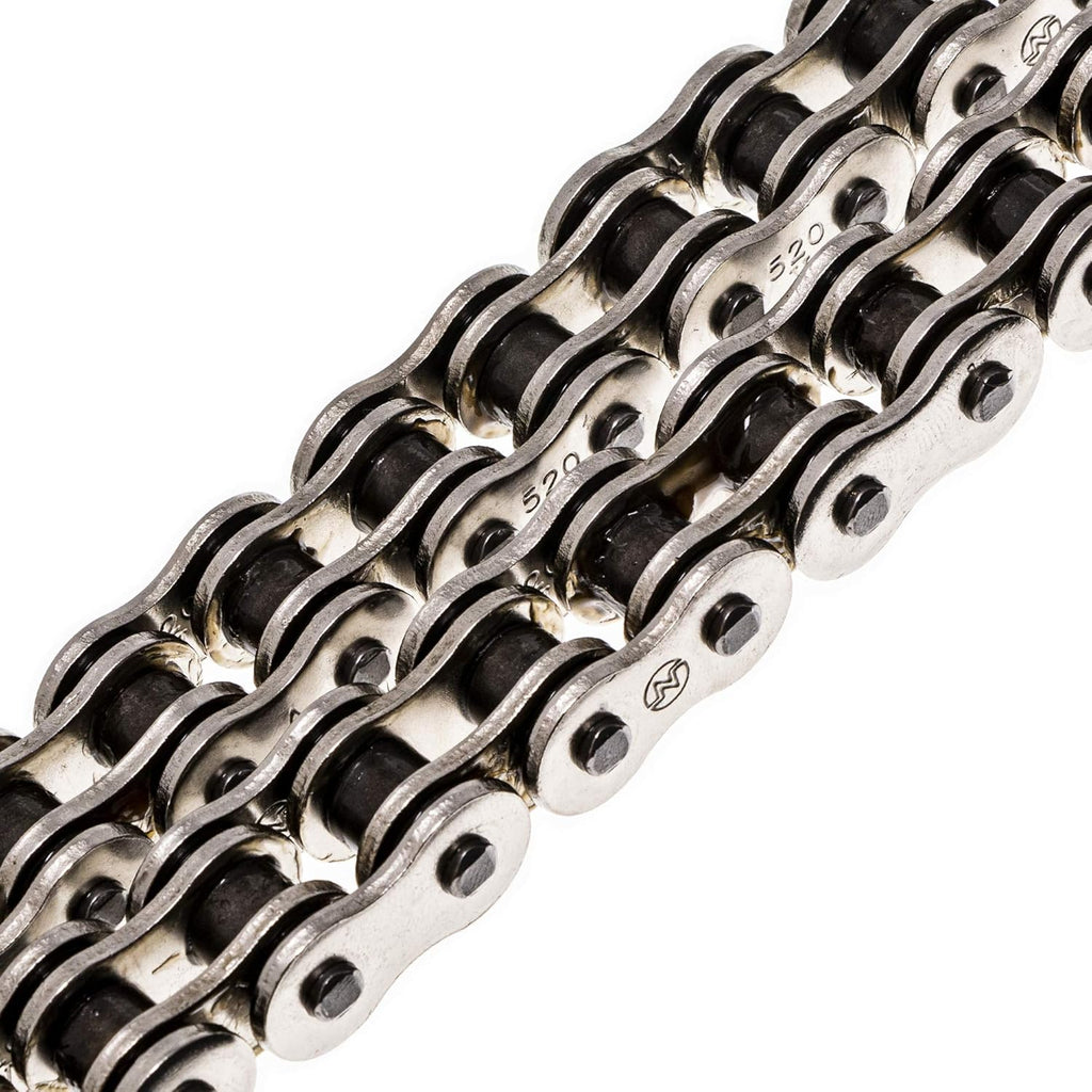 Drive Sprocket Chain Combo Front 16 Rear 45 Tooth 520NZ Standard 114 Links Pack of 2 Y737