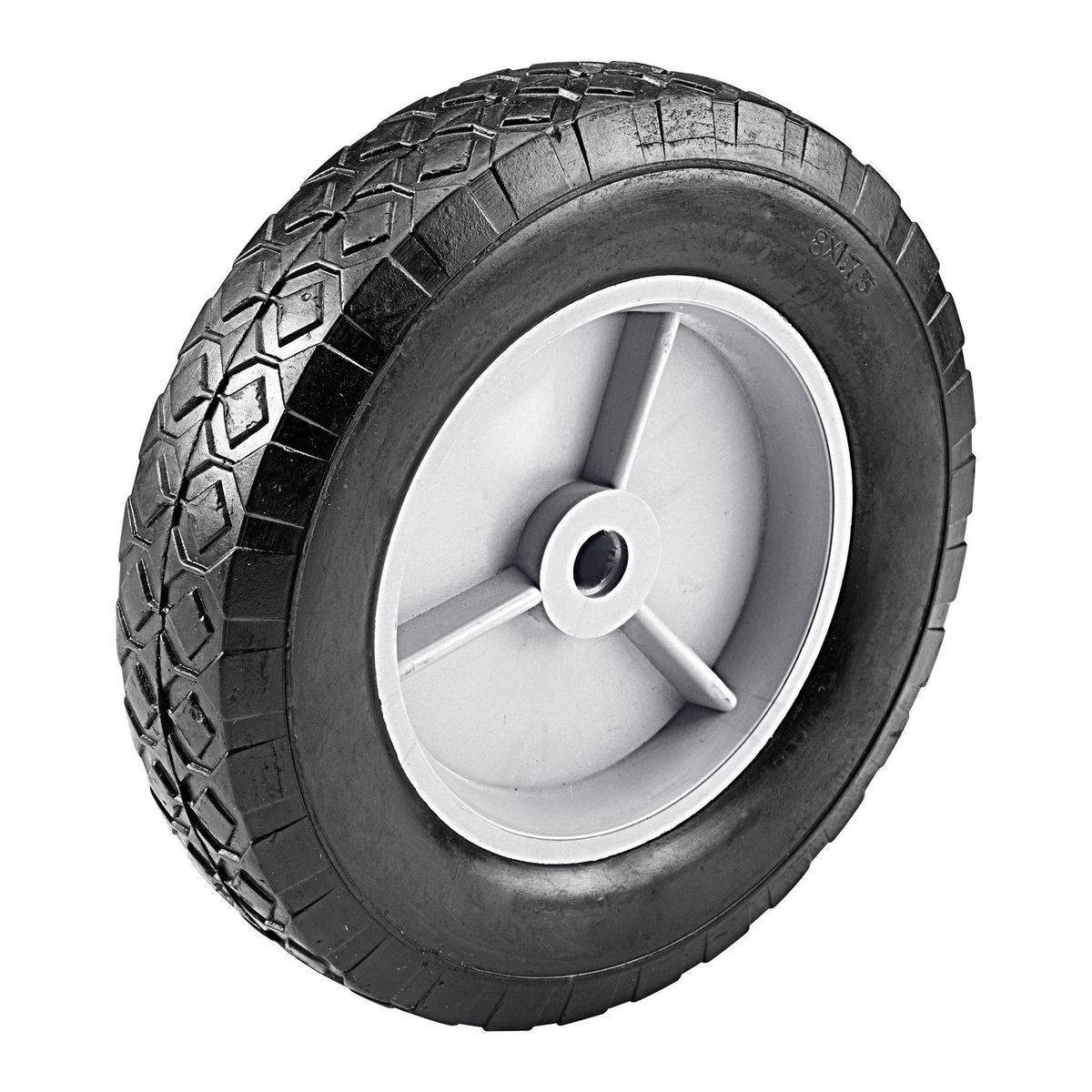 8 in. Solid Rubber Tire with PVC Hub V4865