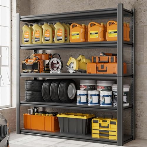 72" H 5 Tier Metal Shelving 2000LBS Black N198922