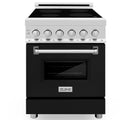 24 2.8 cu. ft. Black Matte Induction Range with 4 Element Stove and Electric Oven T35056