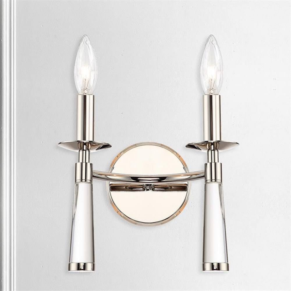 Polished Nickel 2 Light Sconce O7531