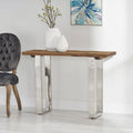 Natural Wood and Iron Console Table T8121