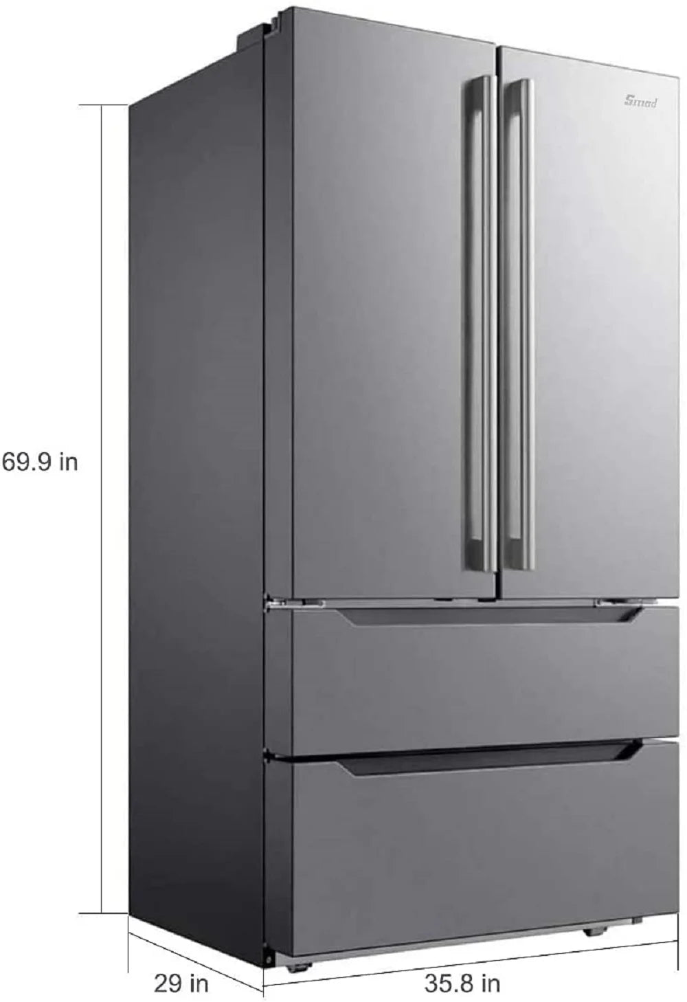 22.5 Cu ft French Door Refrigerator Freezer with Ice Maker N5966
