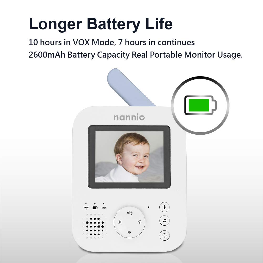 Video Baby Monitor with Camera and Audio, Auto Night Vision, Non-WiFi T11686