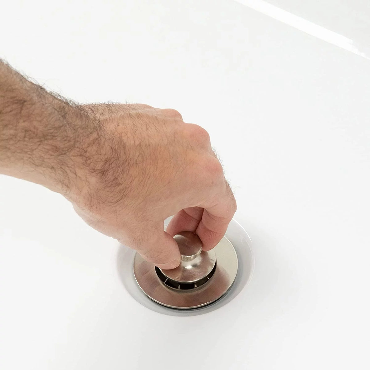 Brushed Nickel Bathtub Drain Assembly Conversion Kit I804437