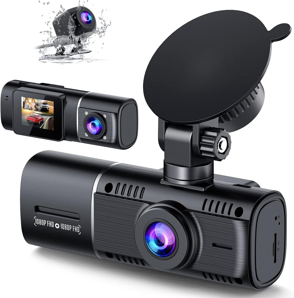 3 Channel Dash Cam Front and Rear 1080P Inside Car Camera IR Night Vision Triple Dash Camera G9430
