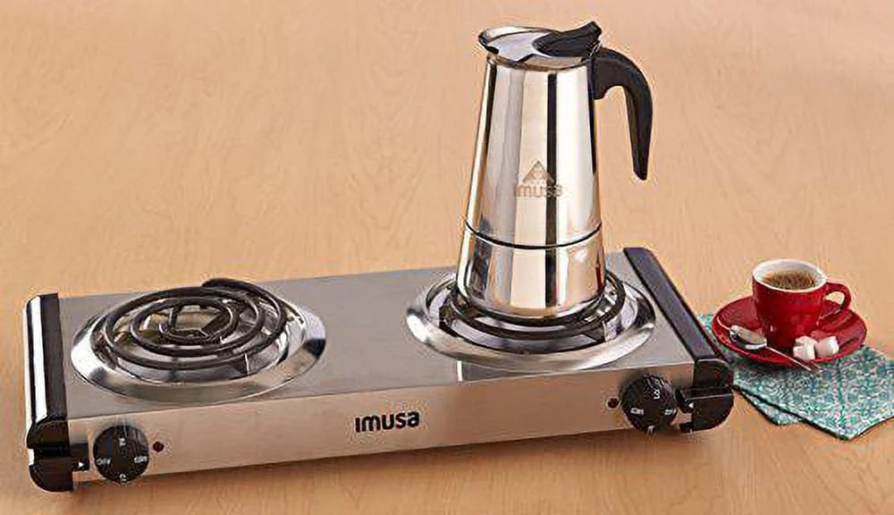 Electric Stainless Steel Double Burner S6244
