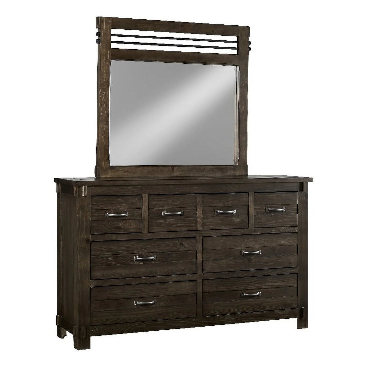 Wood Drawer Dresser & Mirror R3306