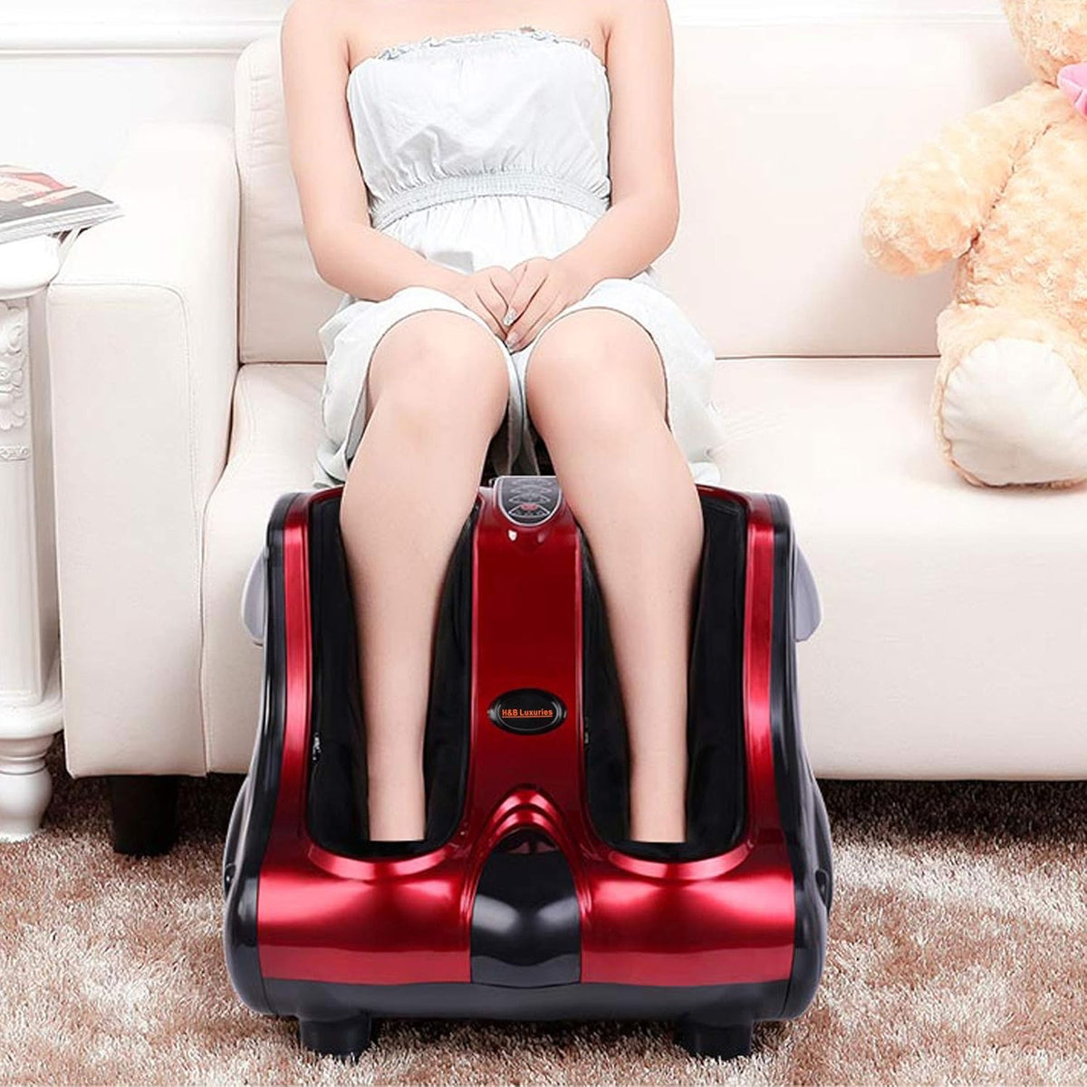 Shiatsu Kneading Rolling Heating Foot & Calf Massager K74067
