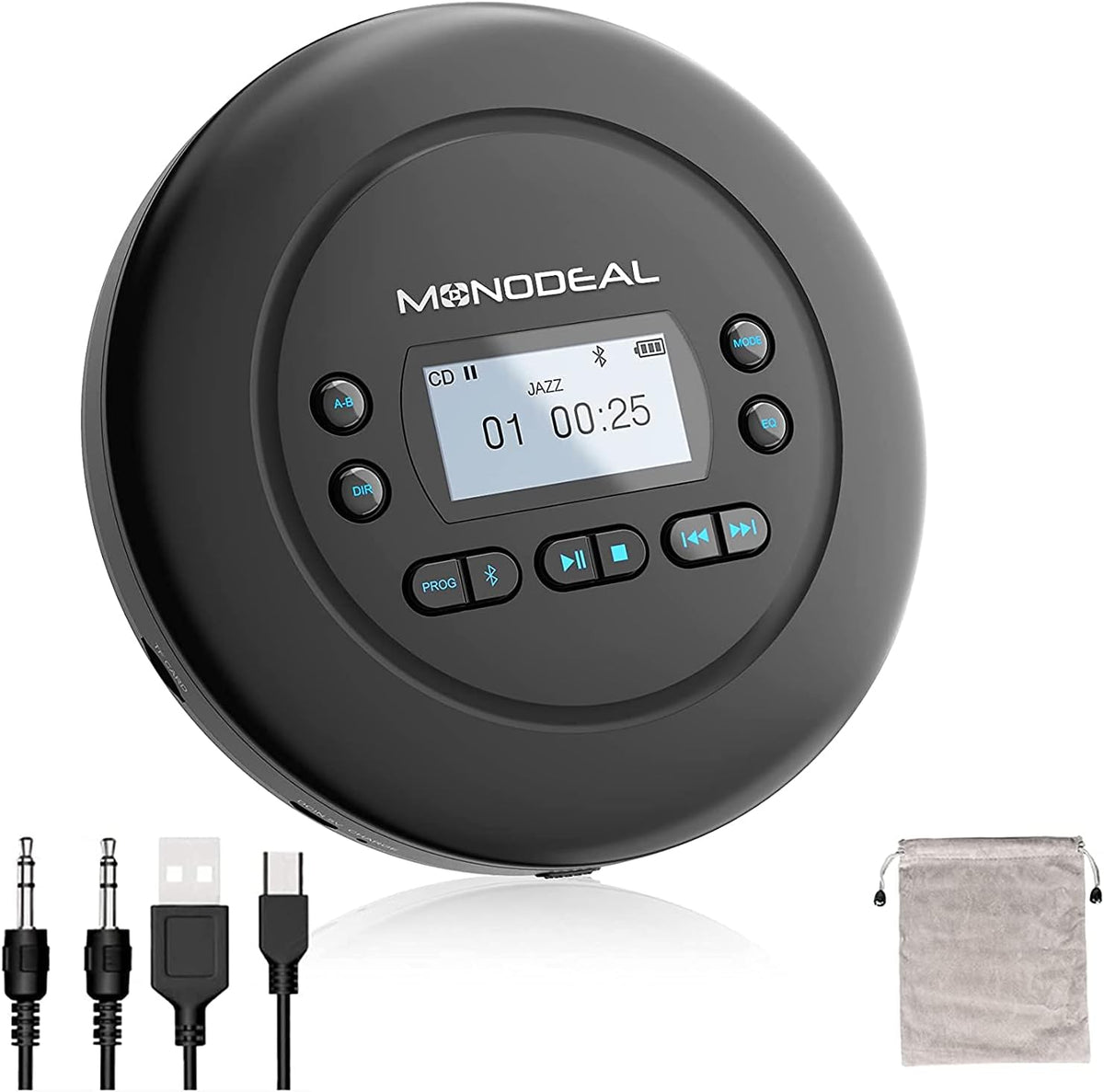 Portable Bluetooth CD Player with Headphones, Pack of 2 Q393