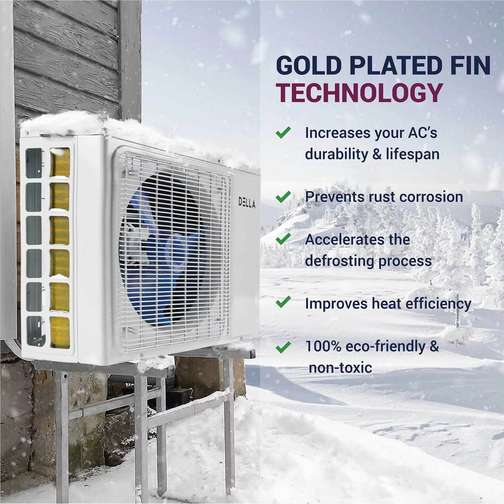 18K BTU 2 Zone 9000 12000 BTU 19 SEER Mini Split Air Conditioner Heat Pump O659