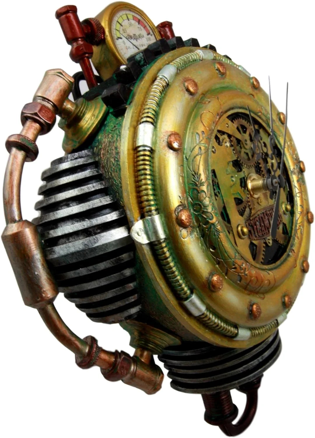 Steampunk Decorative Wall Clock Figurine 11" H Y132595